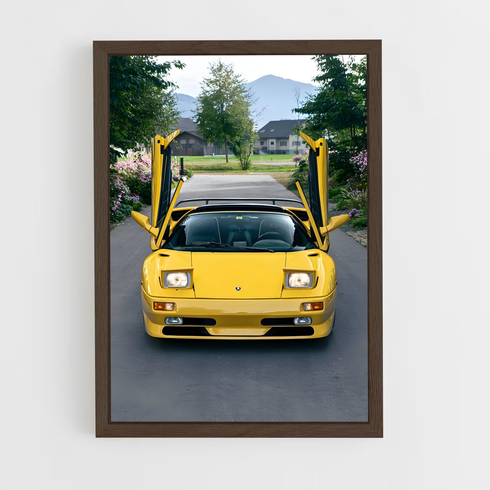 Poster Diablo en Jaune – affiche Lamborghini (vue 5)
